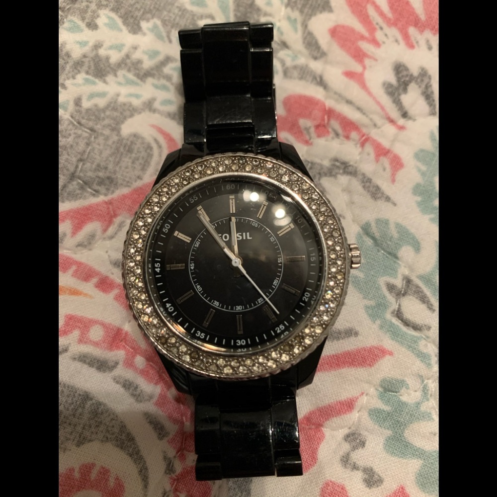 Black Fossil watch